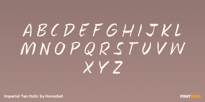 Imperial Tea Italic Font Poster #3