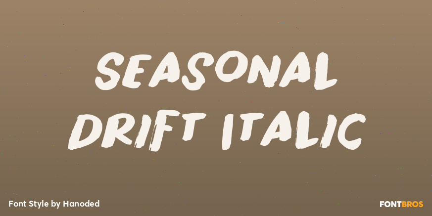 Seasonal Drift Italic Poster
