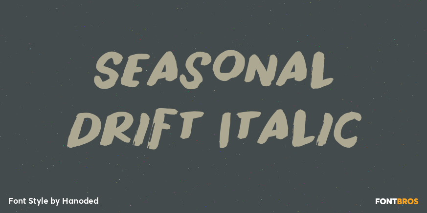 Seasonal Drift Italic Poster