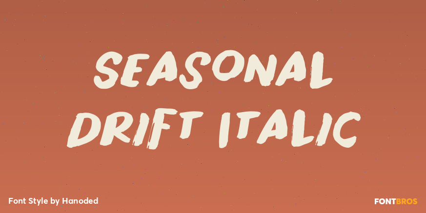 Seasonal Drift Italic Poster