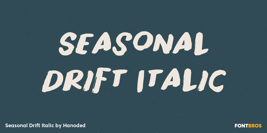 Seasonal Drift Italic Poster