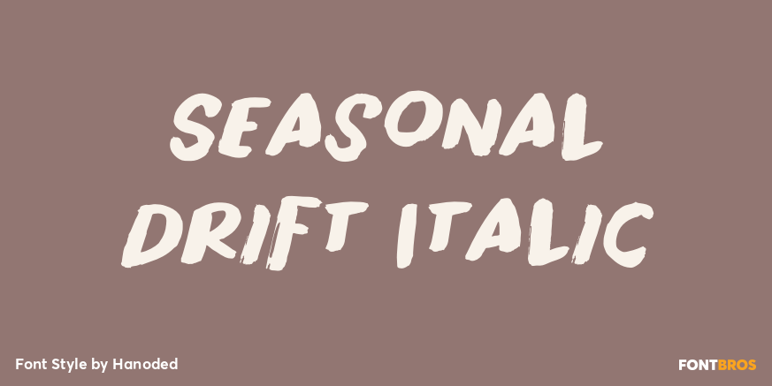Seasonal Drift Italic Poster