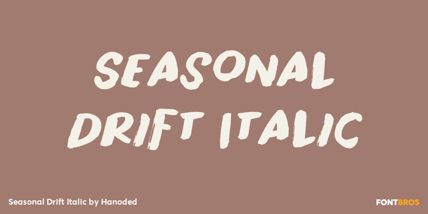 Seasonal Drift Italic Poster