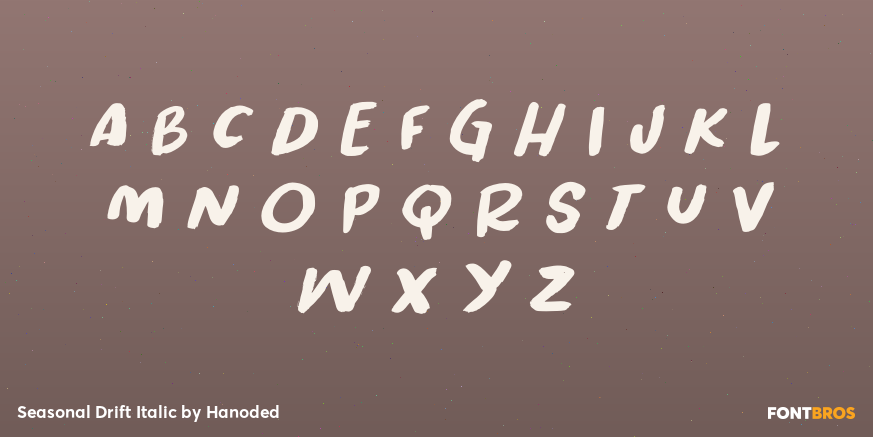 Seasonal Drift Italic Font Poster #2