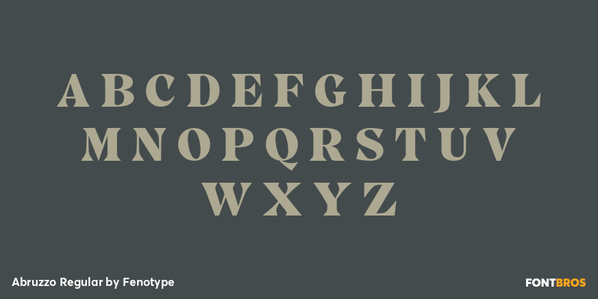 Abruzzo Regular Font Poster #2