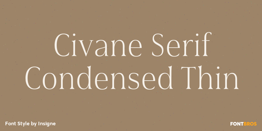 Civane Serif Condensed Thin Font Poster #1