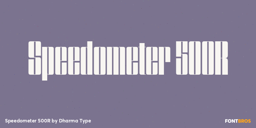 Speedometer 500R Font Poster #1
