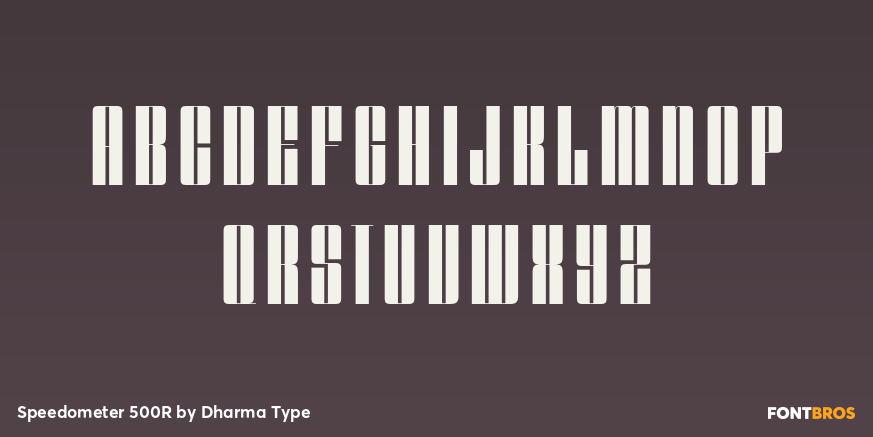Speedometer 500R Font Poster #2