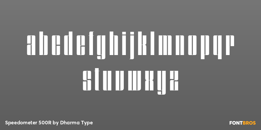 Speedometer 500R Font Poster #3