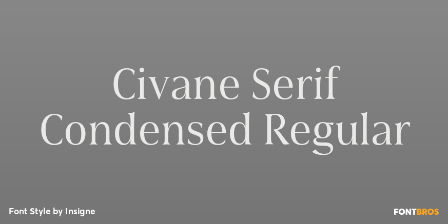 Civane Serif Condensed Regular Font Poster #1
