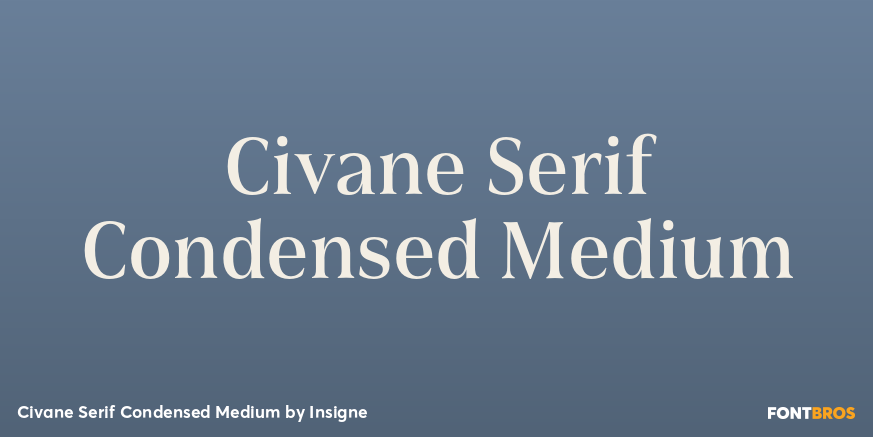 Civane Serif Condensed Medium Font Poster #1