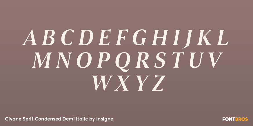 Civane Serif Condensed Demi Italic Font Poster #2