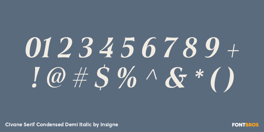 Civane Serif Condensed Demi Italic Font Poster #4