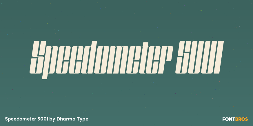 Speedometer 500I Font Poster #1
