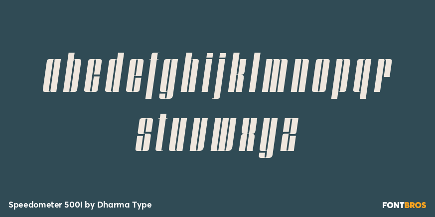 Speedometer 500I Font Poster #3
