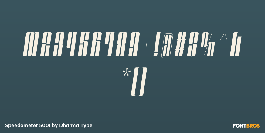 Speedometer 500I Font Poster #4