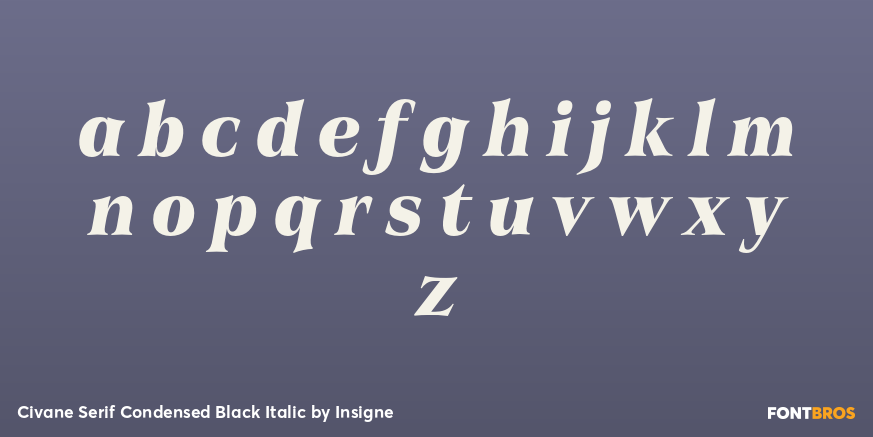 Civane Serif Condensed Black Italic Font Poster #3