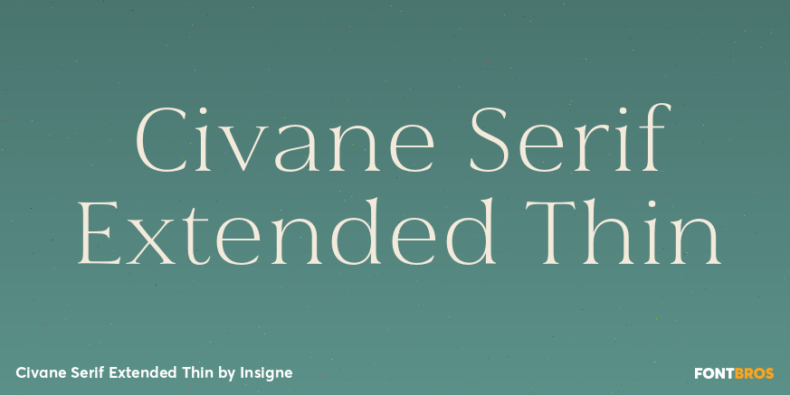Civane Serif Extended Thin Font Poster #1
