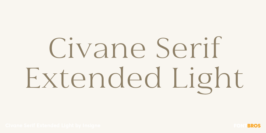 Civane Serif Extended Light Font Poster #1
