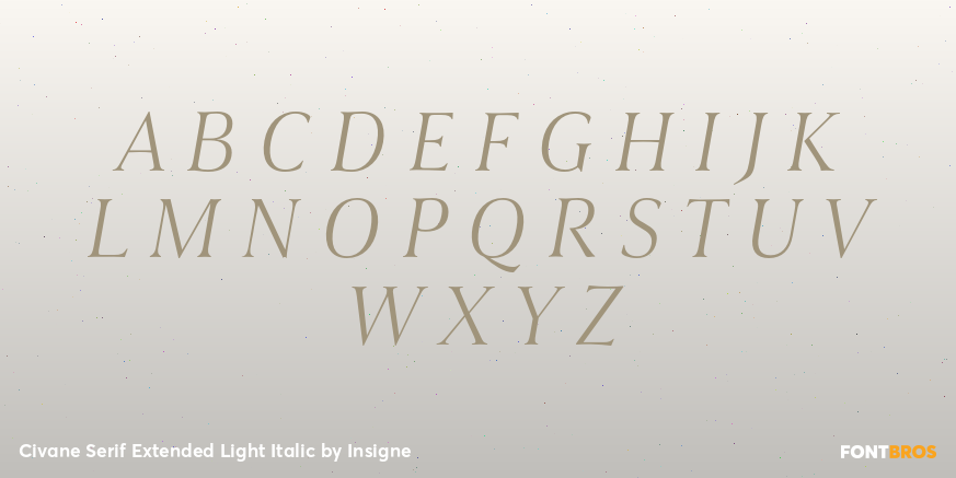 Civane Serif Extended Light Italic Font Poster #1