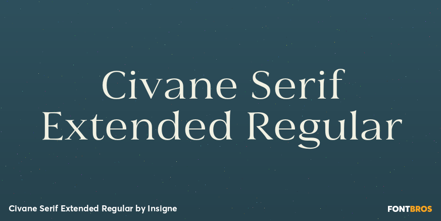 Civane Serif Extended Regular Font Poster #1