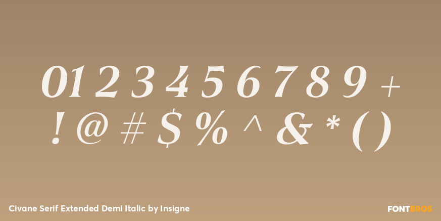Civane Serif Extended Demi Italic Font Poster #4