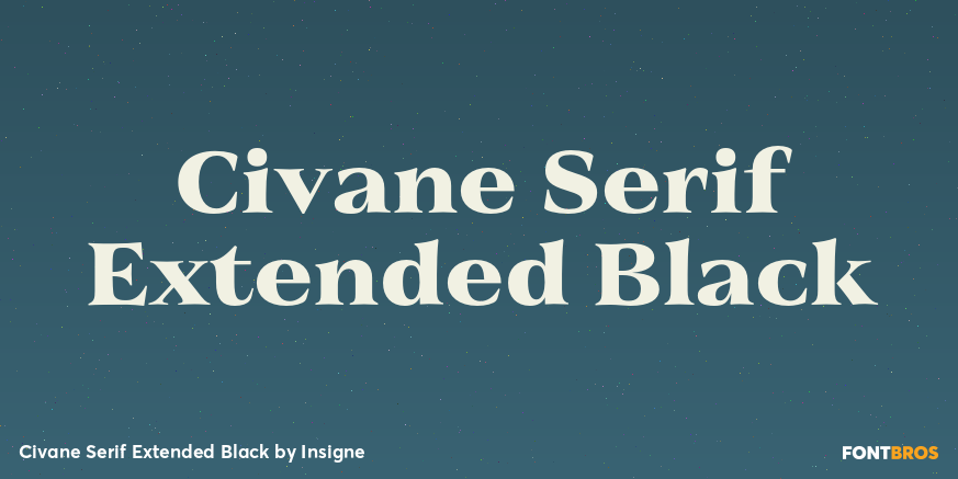 Civane Serif Extended Black Font Poster #1