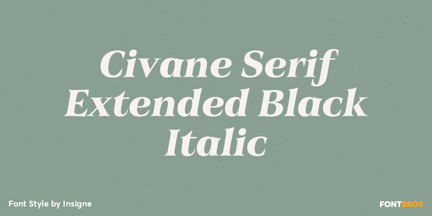 Civane Serif Extended Black Italic Font Poster #1