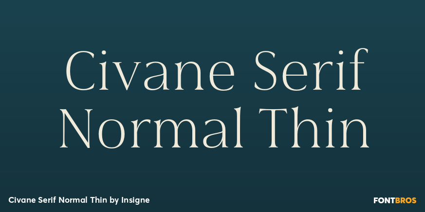 Civane Serif Normal Thin Font Poster #1