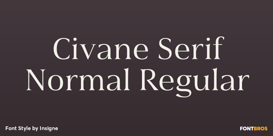 Civane Serif Normal Regular Font Poster #1