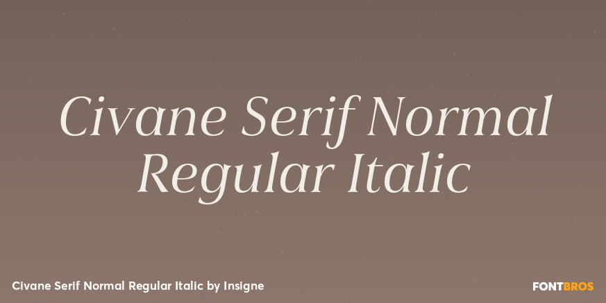 Civane Serif Normal Regular Italic Font Poster #1