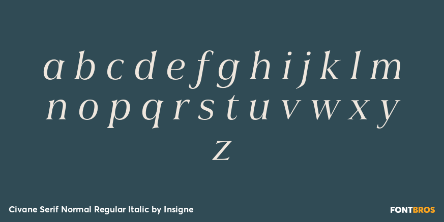Civane Serif Normal Regular Italic Font Poster #3