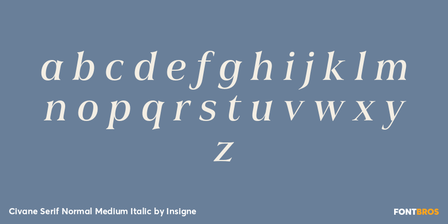Civane Serif Normal Medium Italic Font Poster #1