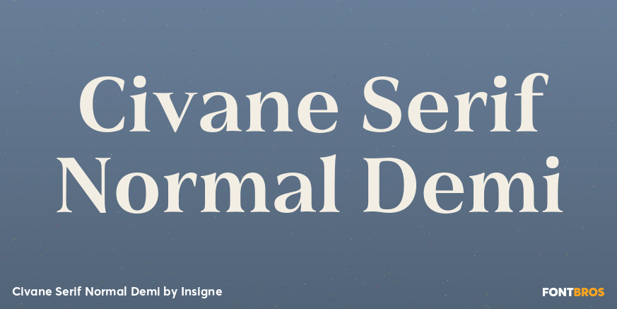 Civane Serif Normal Demi Font Poster #1