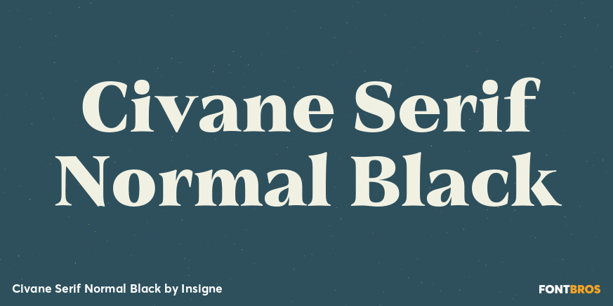 Civane Serif Normal Black Font Poster #1