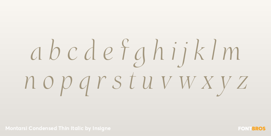 Montarsi Condensed Thin Italic Font Poster #1