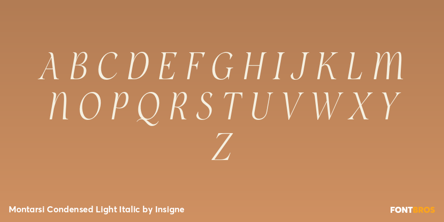 Montarsi Condensed Light Italic Font Poster #2