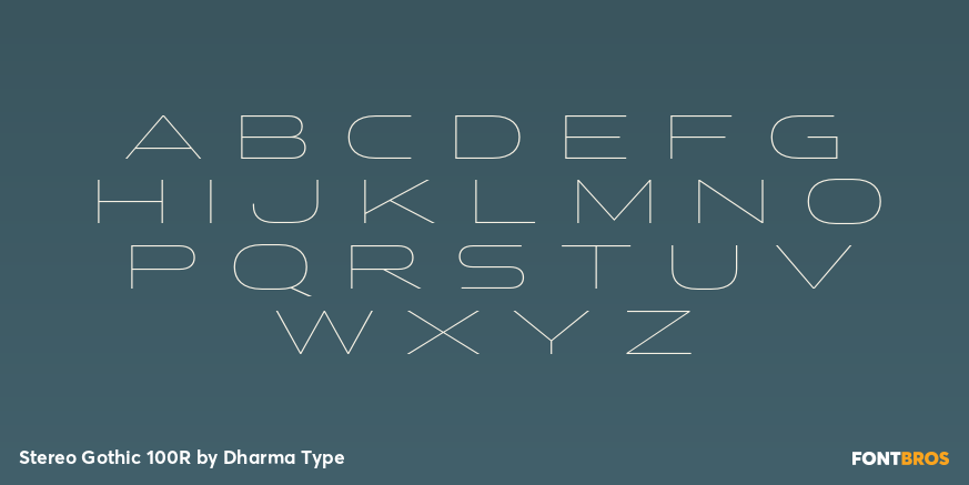 Stereo Gothic 100R Font Poster #2