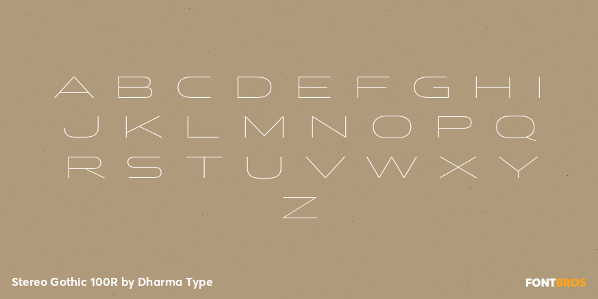 Stereo Gothic 100R Font Poster #3