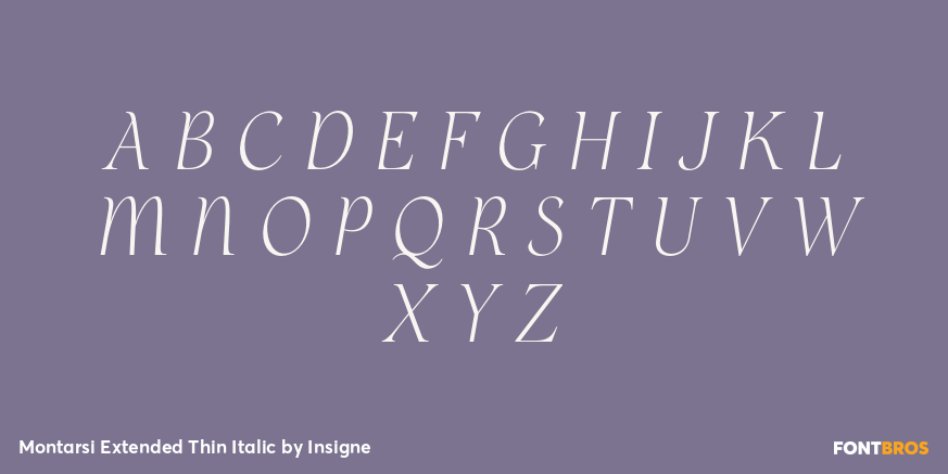 Montarsi Extended Thin Italic Font Poster #2