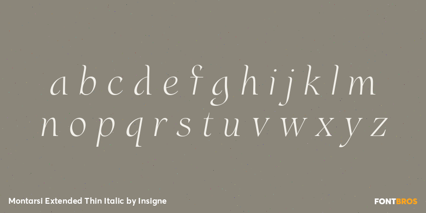 Montarsi Extended Thin Italic Font Poster #3