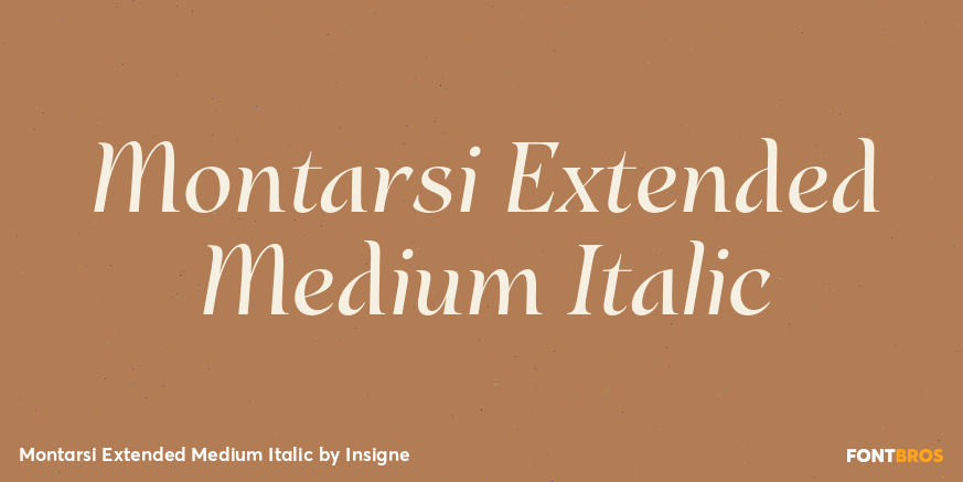 Montarsi Extended Medium Italic Font Poster #1