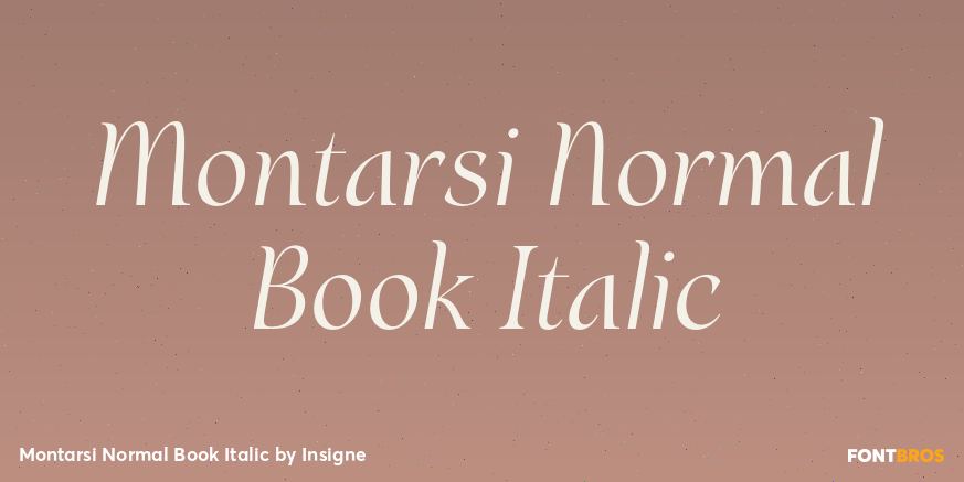 Montarsi Normal Book Italic Font Poster #1