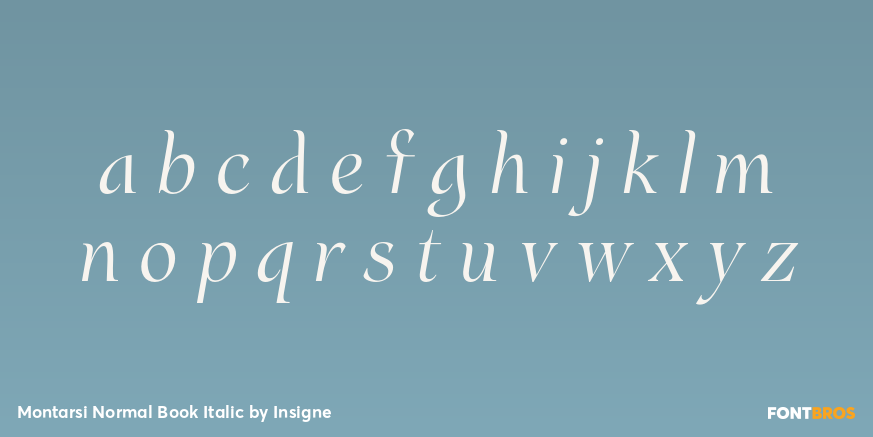 Montarsi Normal Book Italic Font Poster #3