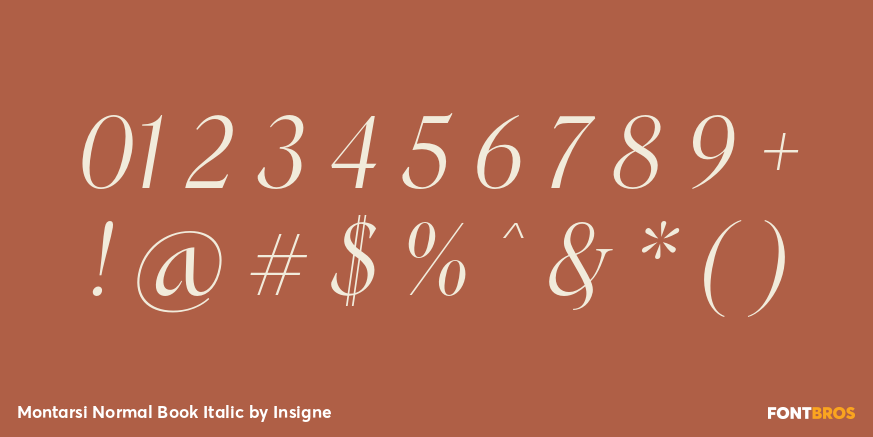 Montarsi Normal Book Italic Font Poster #4