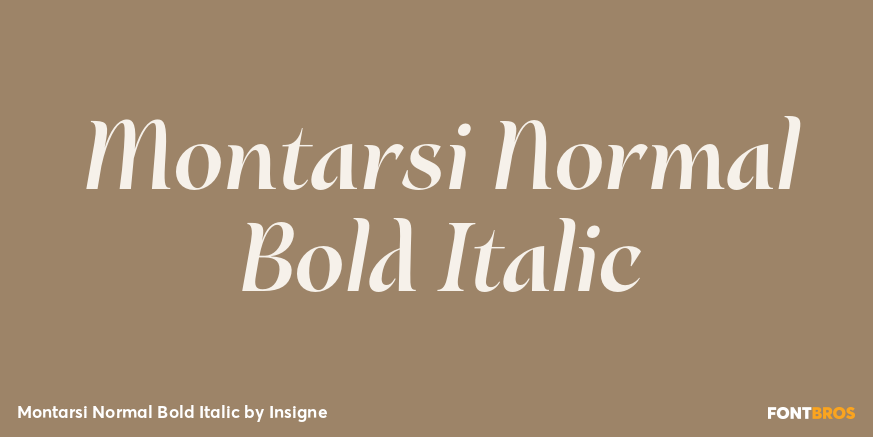 Montarsi Normal Bold Italic Font Poster #1