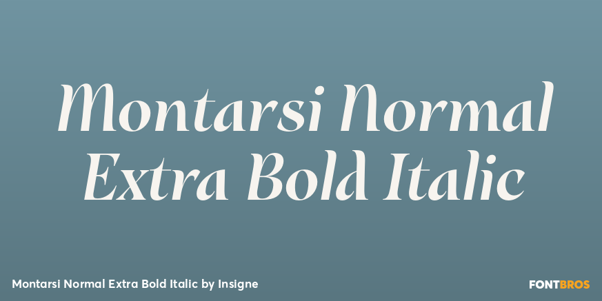 Montarsi Normal Extra Bold Italic Font Poster #1