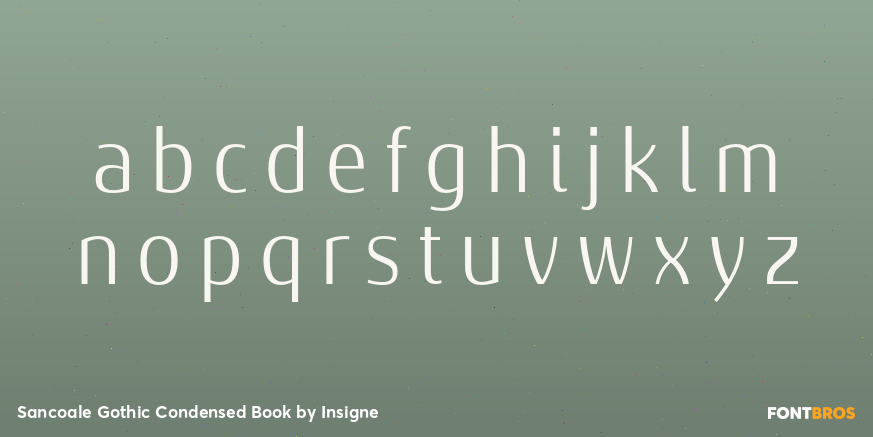 Sancoale Gothic Condensed Book Font Poster #3