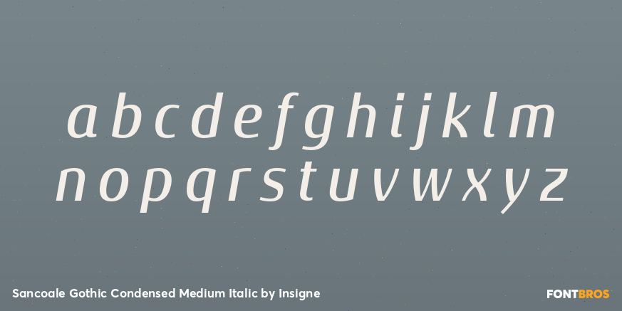 Sancoale Gothic Condensed Medium Italic Font Poster #1