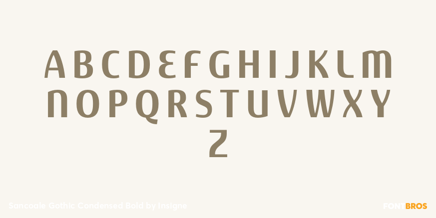 Sancoale Gothic Condensed Bold Font Poster #1